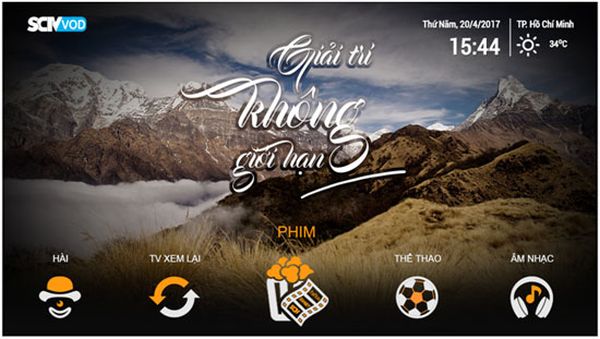 SCTV đã chính thức cung cấp 3 gói cước dịch vụ truyền hình OTT