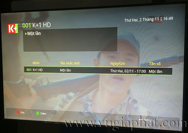 Tính năng nhắc nhở trên phiên bản 1.43