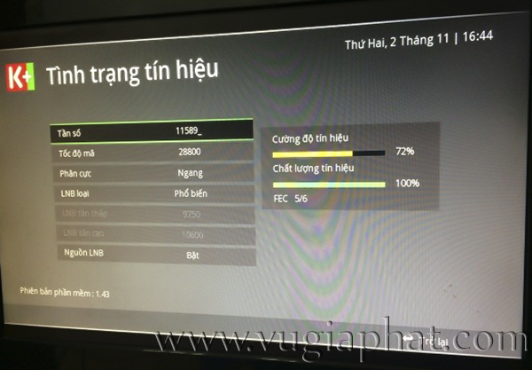 Tín hiệu của vinasat